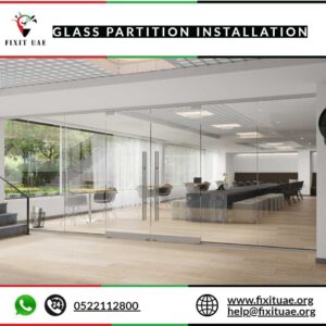 Glass partition installation