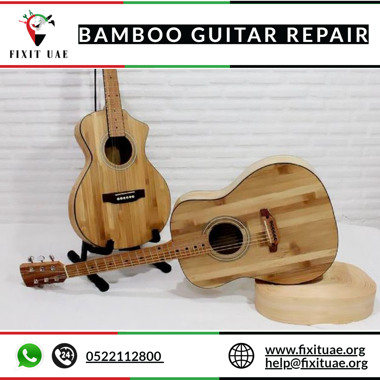 Bamboo guitar repair